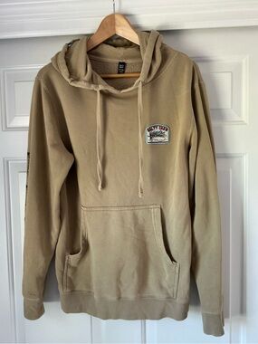 Salty Crew Fly Drop Fleece Mid-Weight Tan Pullover Hoodie S